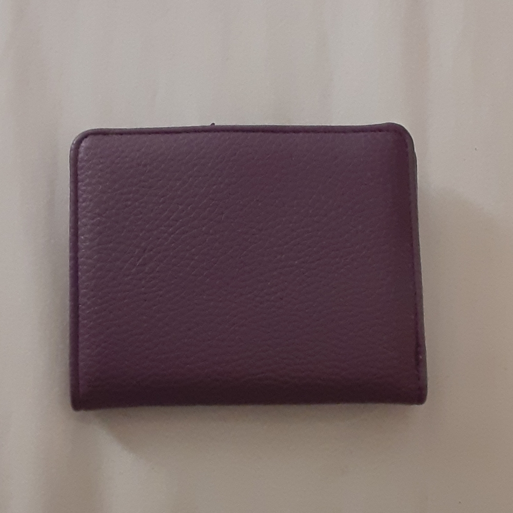 Mini soft Leather purple wallet